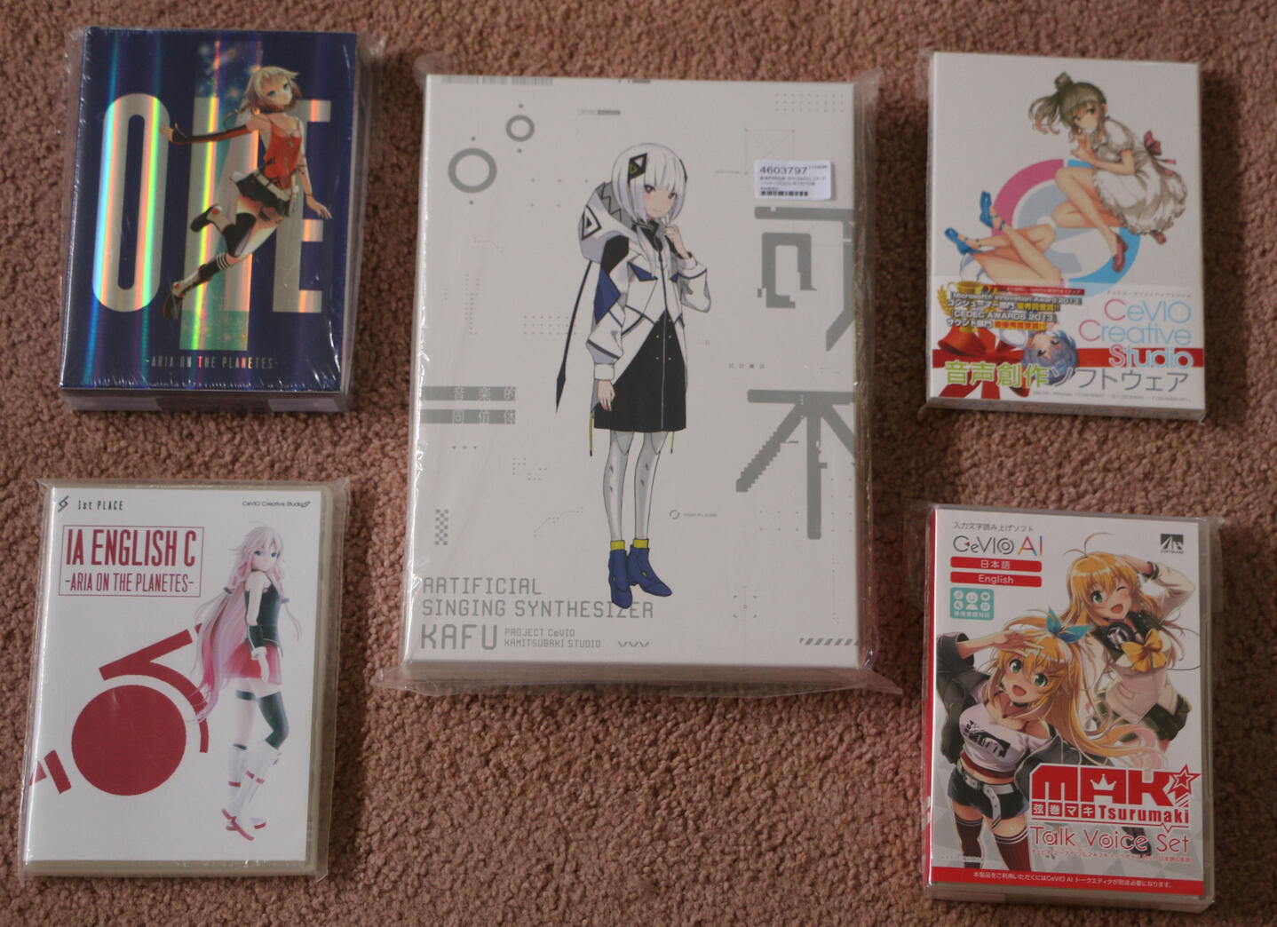 a picture of some chevio boxes. the e ah english c boxart is homemade.